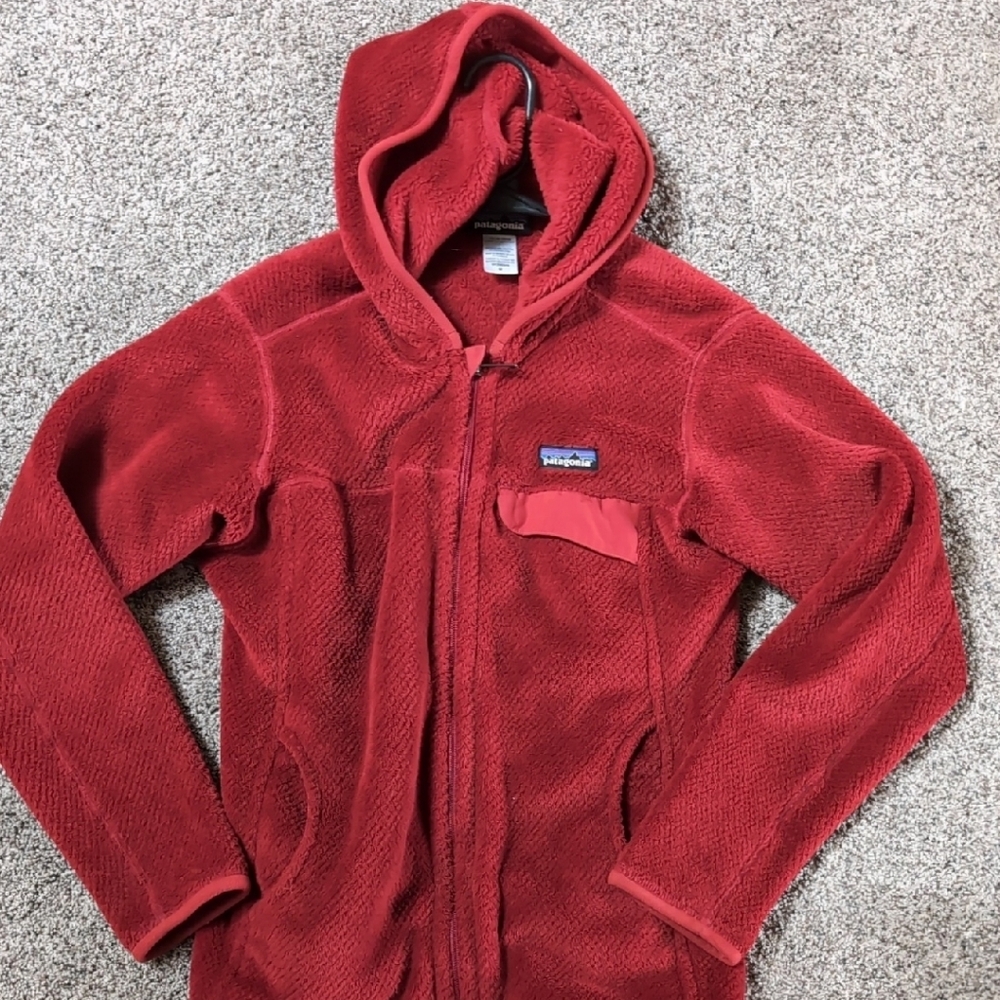 Patagonia Red Fleece Jacket with Hood
